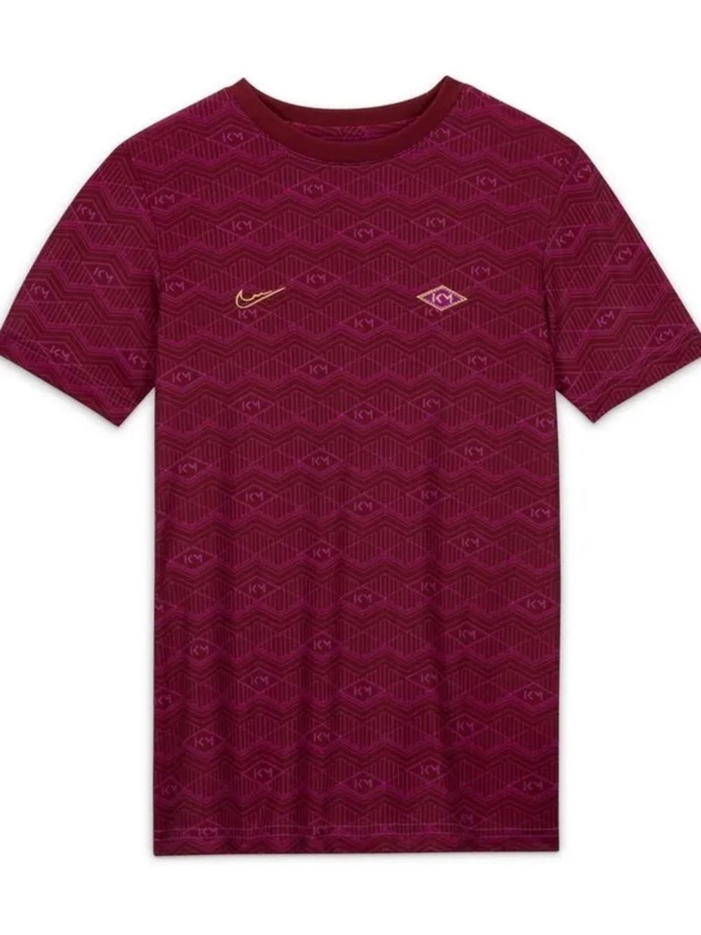 NIKE TRAINING T-SHIRT DRI-FIT MBAPPÉ PERSONAL EDITION - DARK BEETROOT KIDS